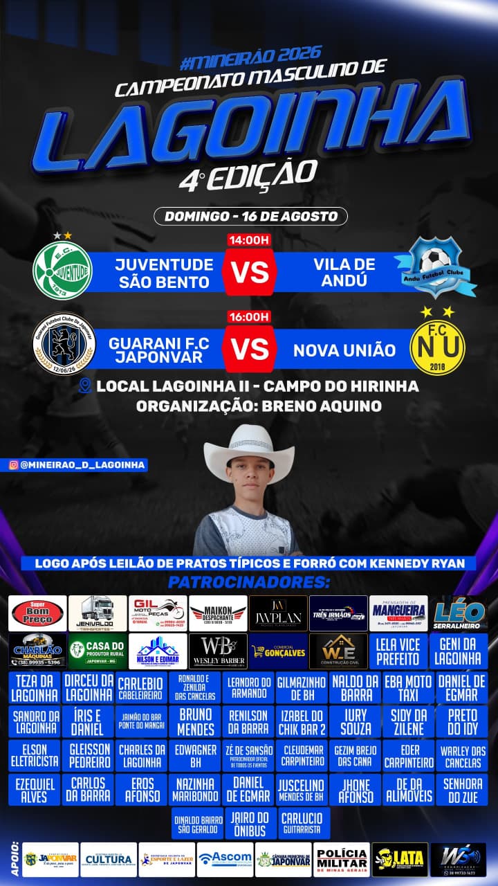 TERCEIRO DOMIGO DE FUTEBOL DO CAMPEONATO MASCULINO DE LAGOINHA 4º EDÇAO MUNICIPIO DE JAPONVAR